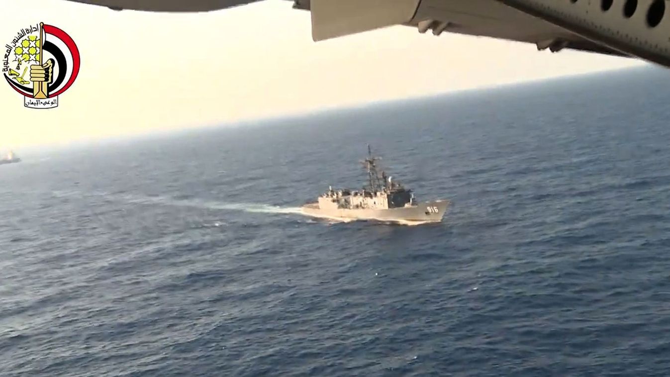 accident aviation Horizontal An image grab taken from a handout video released by the Egyptian Defence Ministry on May 20, 2016 shows the Egyptian military taking part in a search mission in the Mediterranean Sea for the remains of an EgyptAir plane which