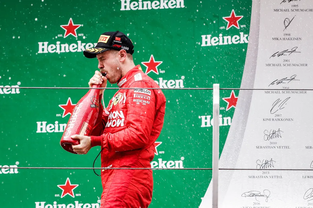 Forma-1, Sebastian Vettel, Kínai Nagydíj 2019 dobogó 