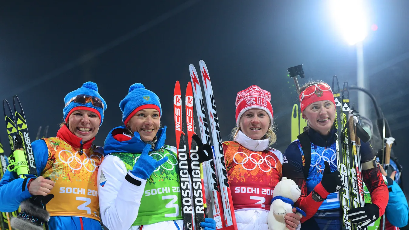 2014 Winter Olympics. Biathlon. Women. Relay winter games Olympic HORIZONTAL 