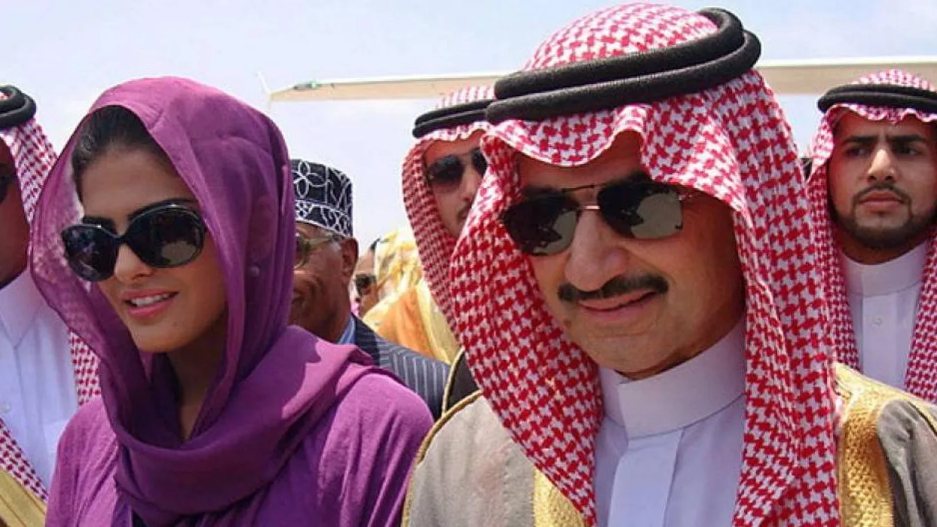 Alwaleed bin Talal szaúdi herceg és felesége 