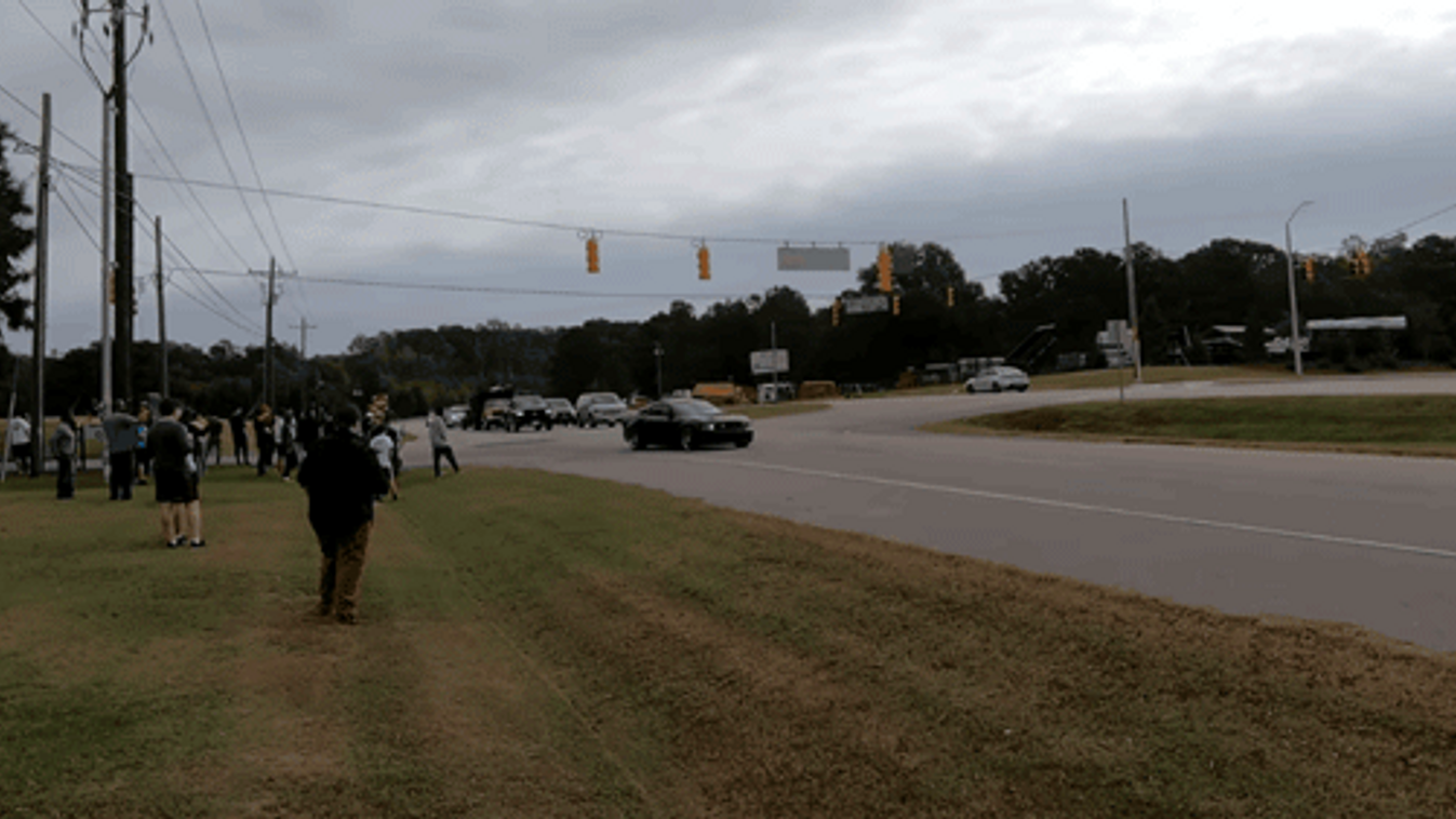 Knightdale Cars and Coffee, borulás, Ford Mustang, GIF 