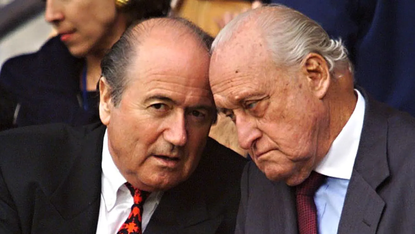 Sepp Blatter és Joao Havelange az 1998-as focivébén 