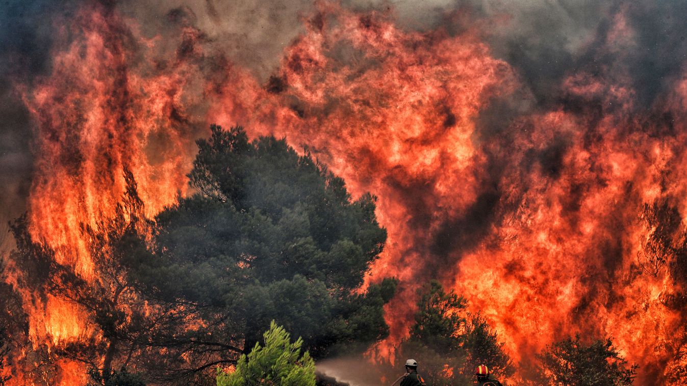 Erdőtűz Görögországban, 2018.07.23. 