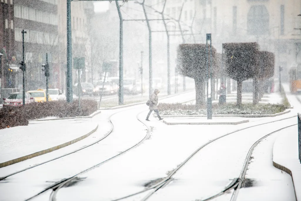 Hó havazás időjárás Budapest 2019.01.08. 