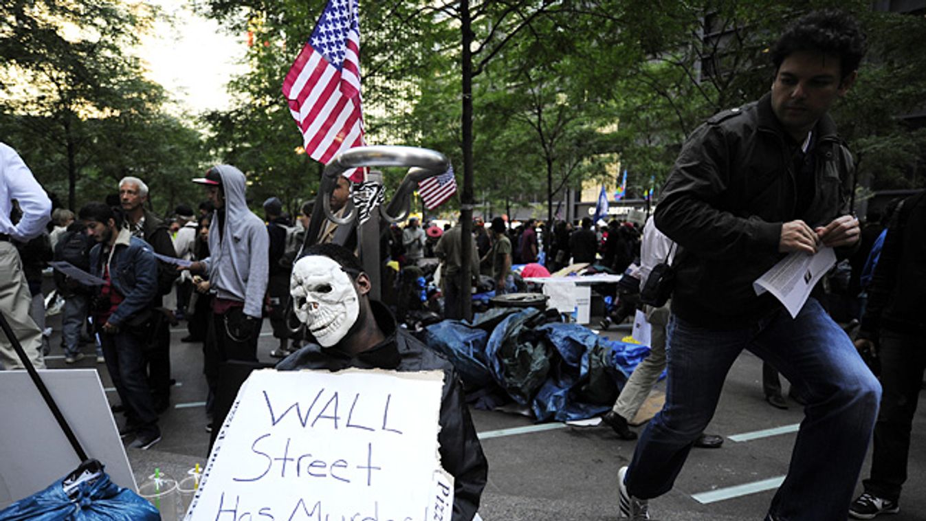 wall street, tüntetés, Occupy Wall Street, OWS, Liberty Plaza, Zuccotti Park 