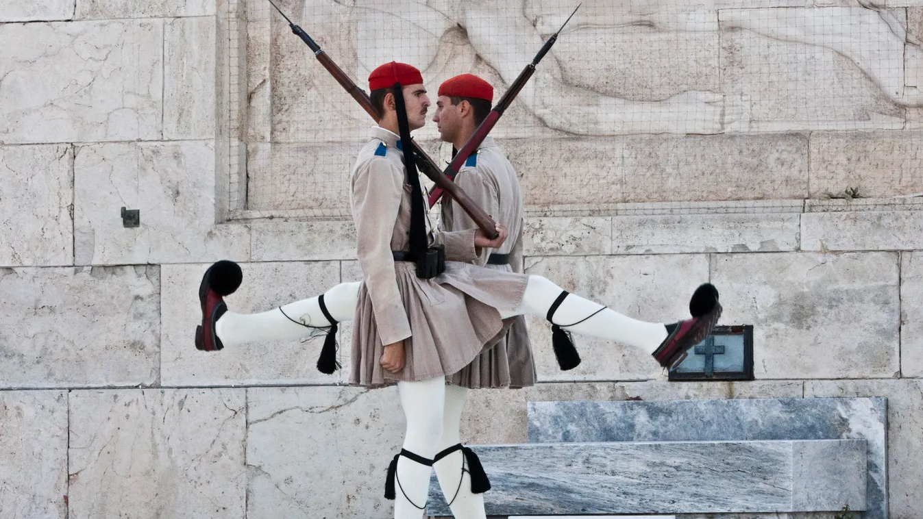 Athén , Görögország , válság, díszórség a parlament előtt.
Fotó:Dudás Szabolcs
2015.07.02. 