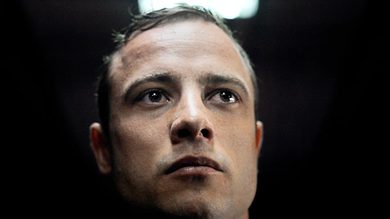 HORIZONTAL AFRICA JUSTICE TRIAL MURDER SUSPECT DEFENDANT COURT PERSON-SPORT ATHLETE CHAMPION PORTRAIT-VERY CLOSE-UP South African Paralympic sprinter Oscar Pistorius appears on June 4, 2013 at the Magistrate Court in Pretoria for the first time since bein