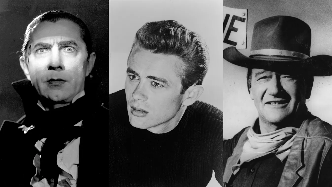Lugosi Béla, James Dean, John Wayne 