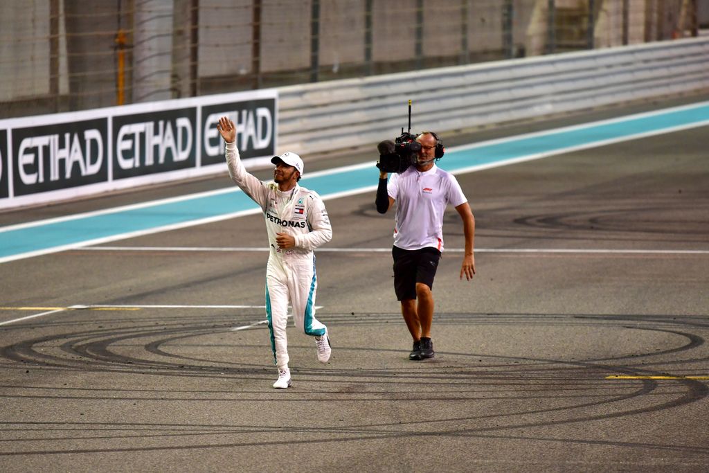 Forma-1, Abu-dzabi Nagydíj, Lewis Hamilton, ünneplés 