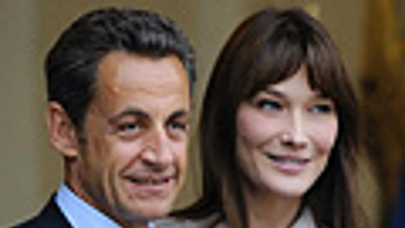 Nicolas Sarkozy, francia elnök és felesége Carla Bruni
