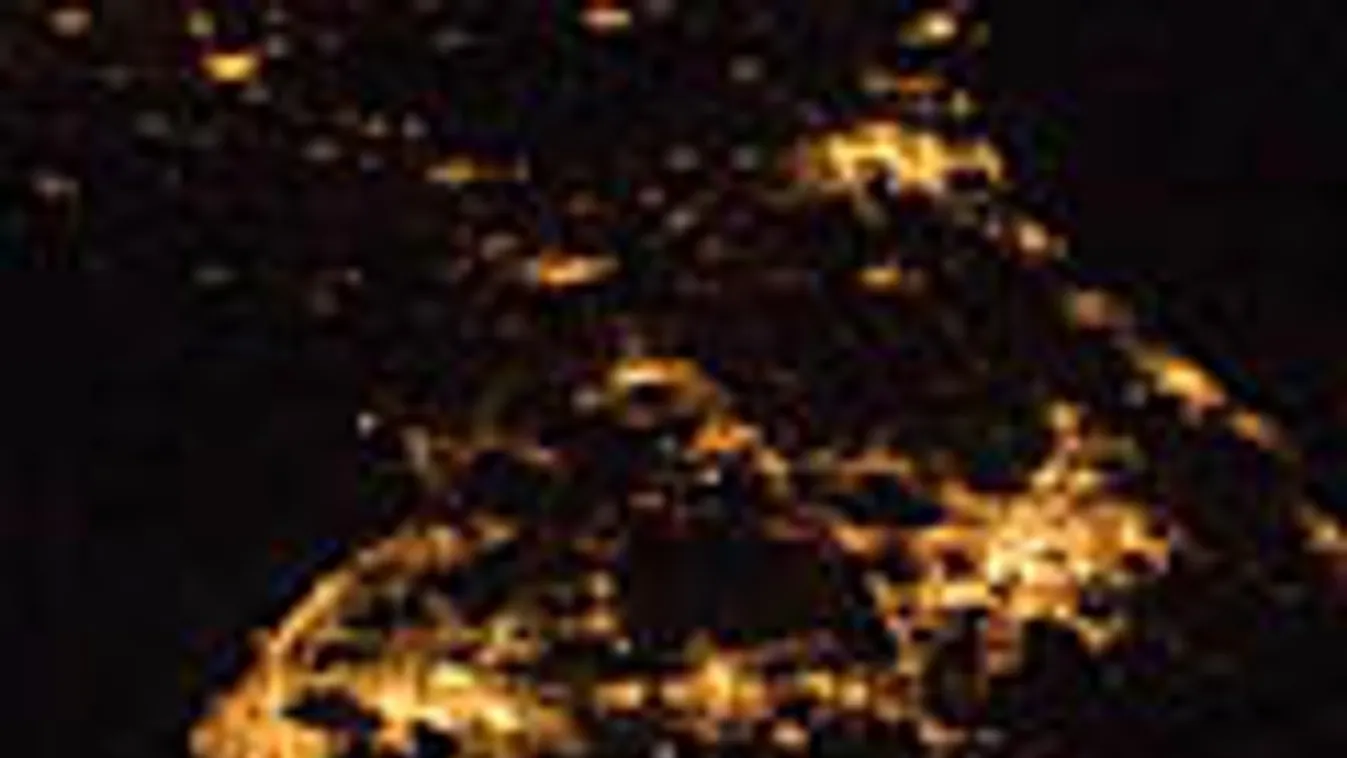 Floridai-félsziget, műholdkép, éjszakai felvétel