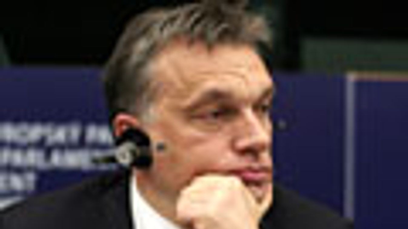 Orbán Viktor az Európai Néppárt frakcióülésén Strasbourgban az Európai Parlamentben (EP), EU-elnökség