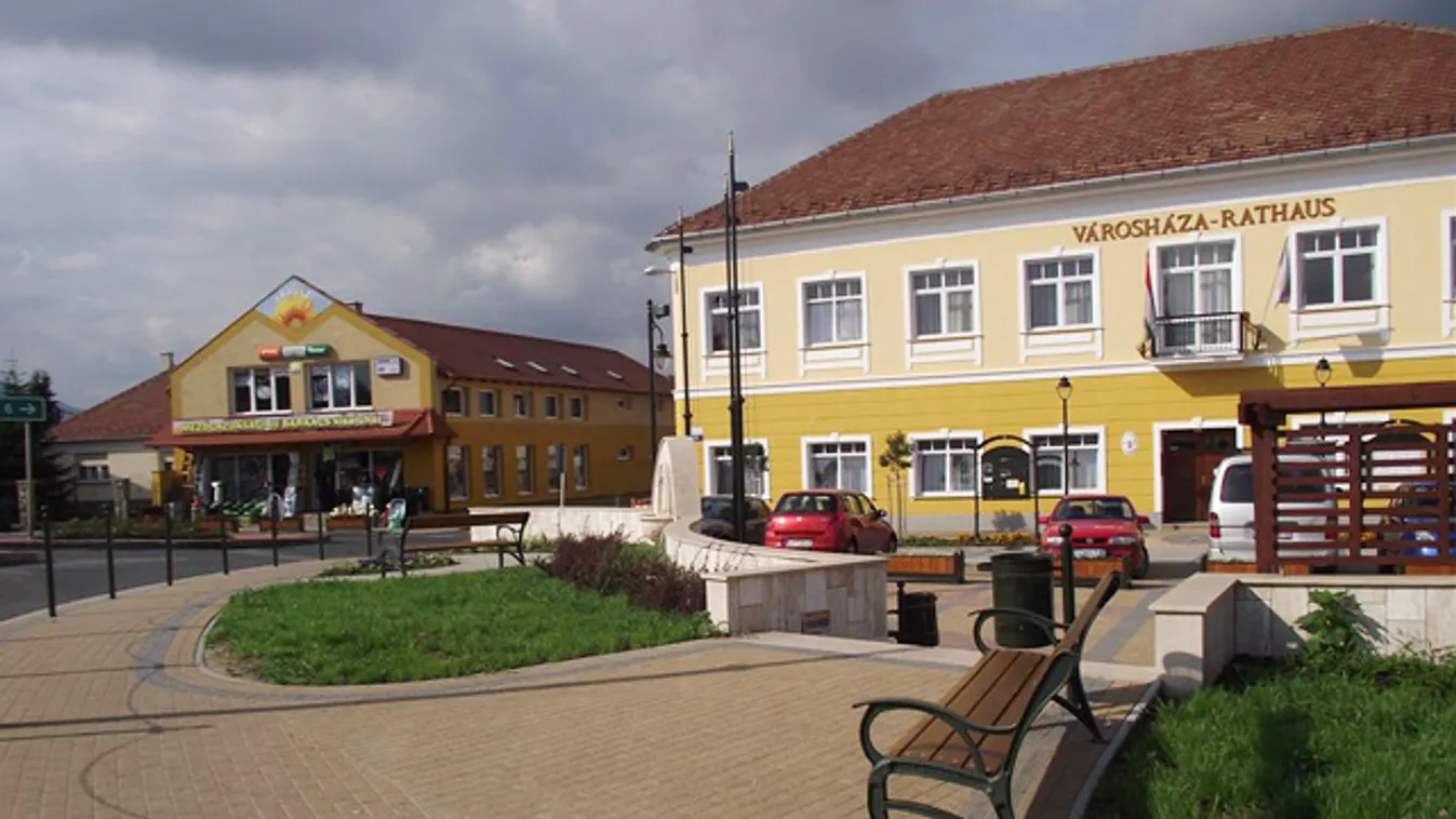 Pilisvörösvár, városközpont, felújítás, fő tér