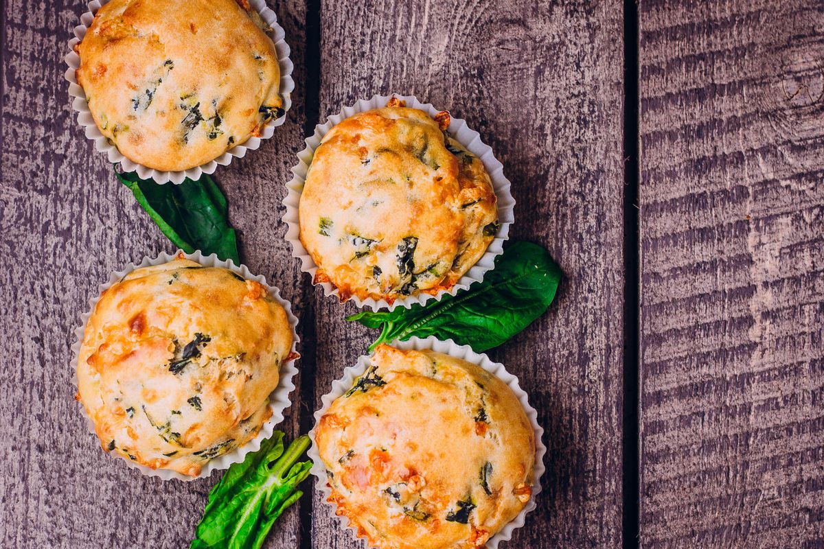 muffin, spenót, egészséges, fogyást segíti, egészséges reggeli ötlet 