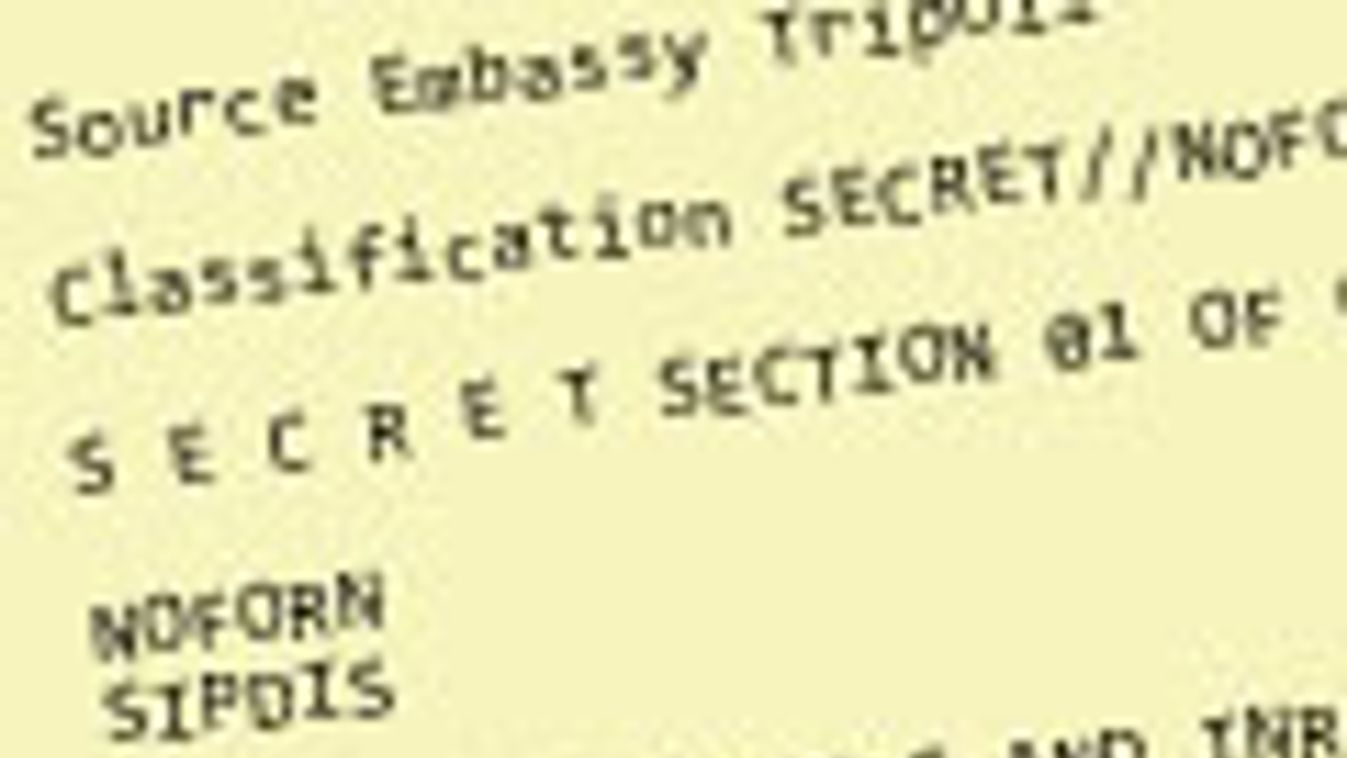 a WikiLeaks által kiszivárogtatott egyik amerikai diplomáciai dokumentum, Líbia, Moamer Kadafi, tripoli amerikai nagykövetség, Gene A. Cretz, Moamer Kadhafi