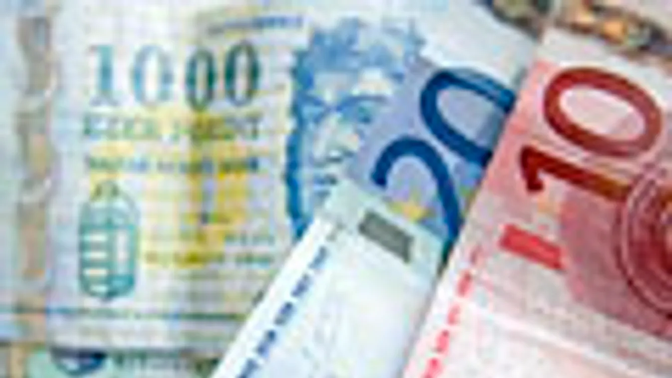 Euro, pénz, valuta, deviza, bankjegy, forint