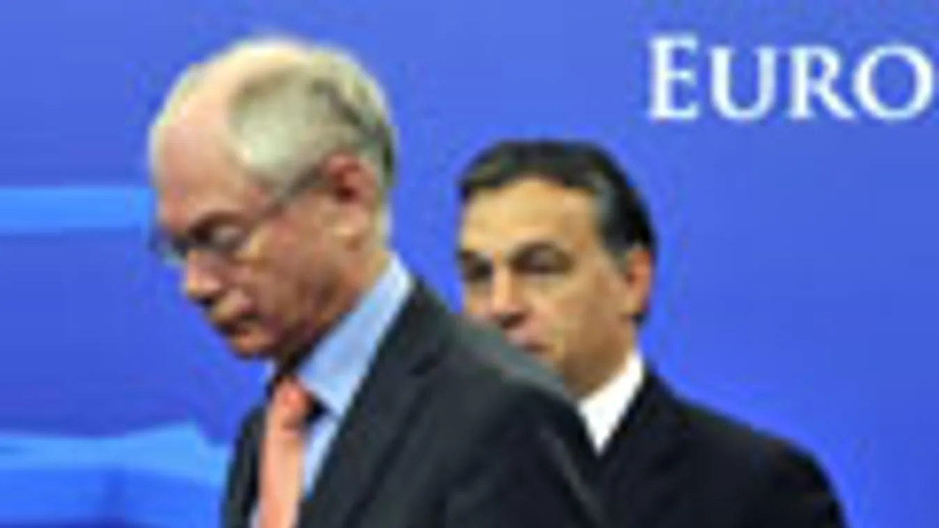 Herman Van Rompuy és Orbán Viktor Brüsszelben 2010. november 17-én