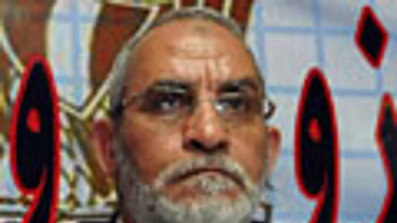 Mohammed Badie, a Muszlim Testvériség vezetője 2010. november 9-én egy sajtótájékoztatón