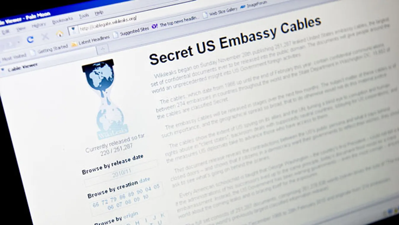 a WikiLeaks aloldala a kiszivárogtatott amerikai diplomáciai dokumentumok számára