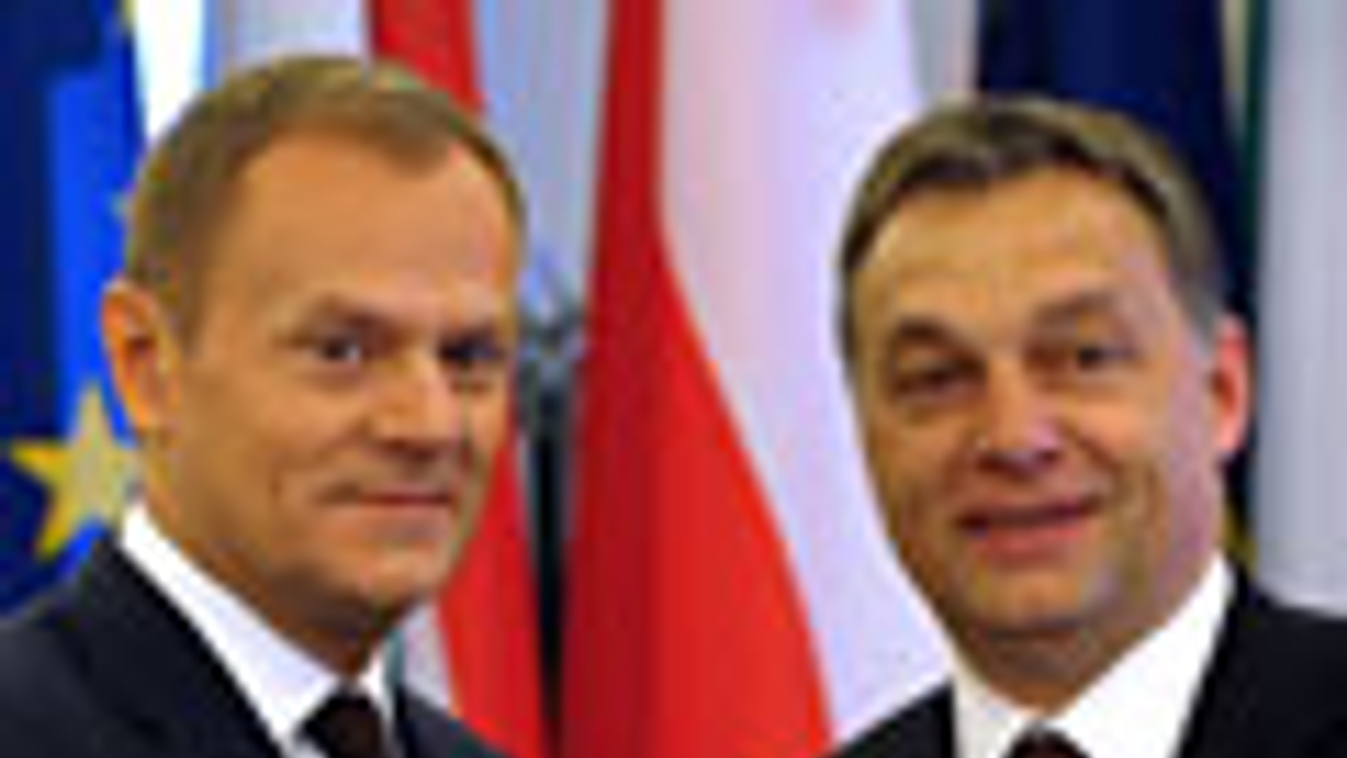Donald Tusk lengyel miniszterelnök, Orbán Viktor miniszterelnök