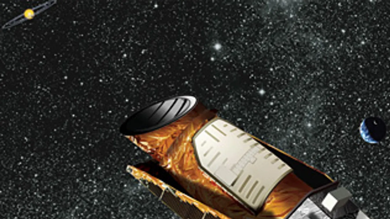 fantáziarajz a Kepler-űrtávcsőről egy távoli naprendszerben