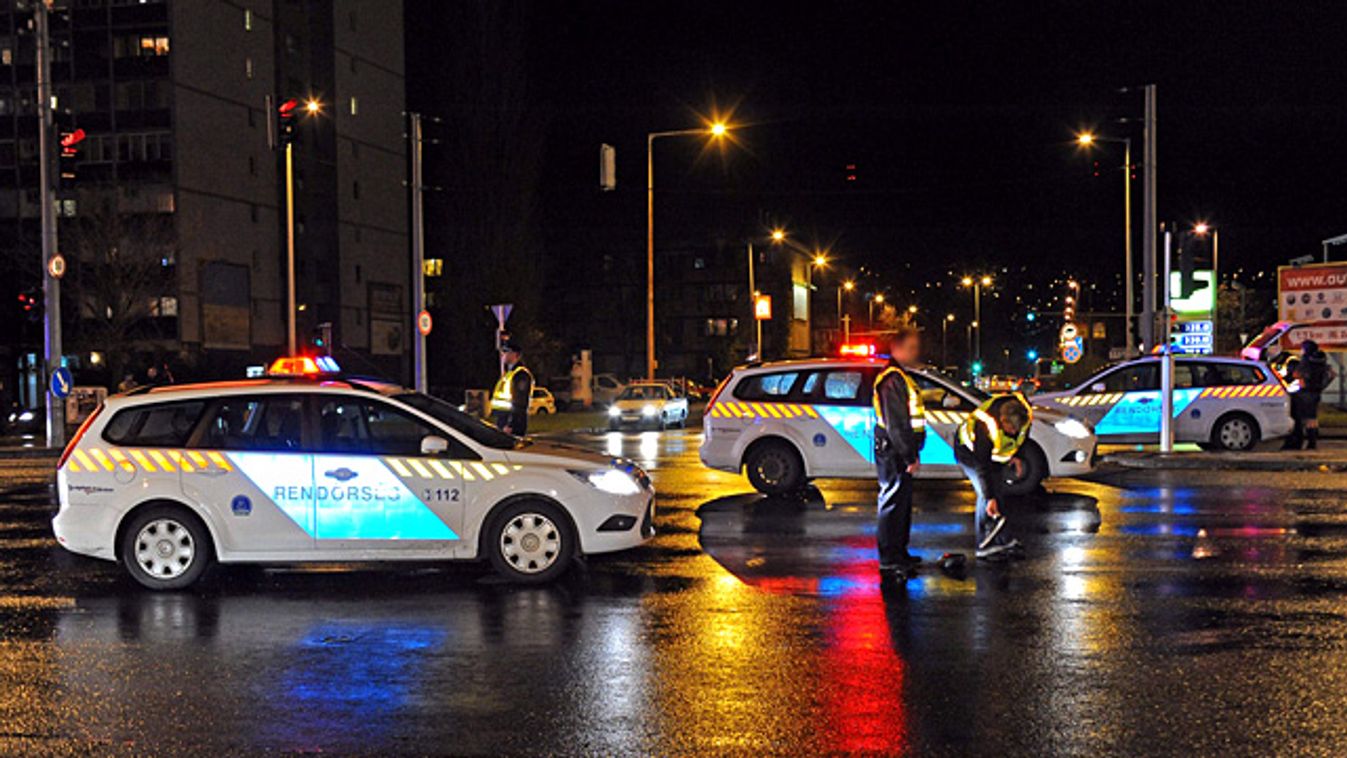 megkülönböztető jelzést használó rendőrautó ütött el egy gyalogost Óbudán, baleset, gázolás