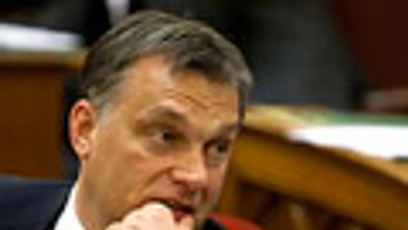 Orbán Viktor miniszterelnök a parlament ülésén