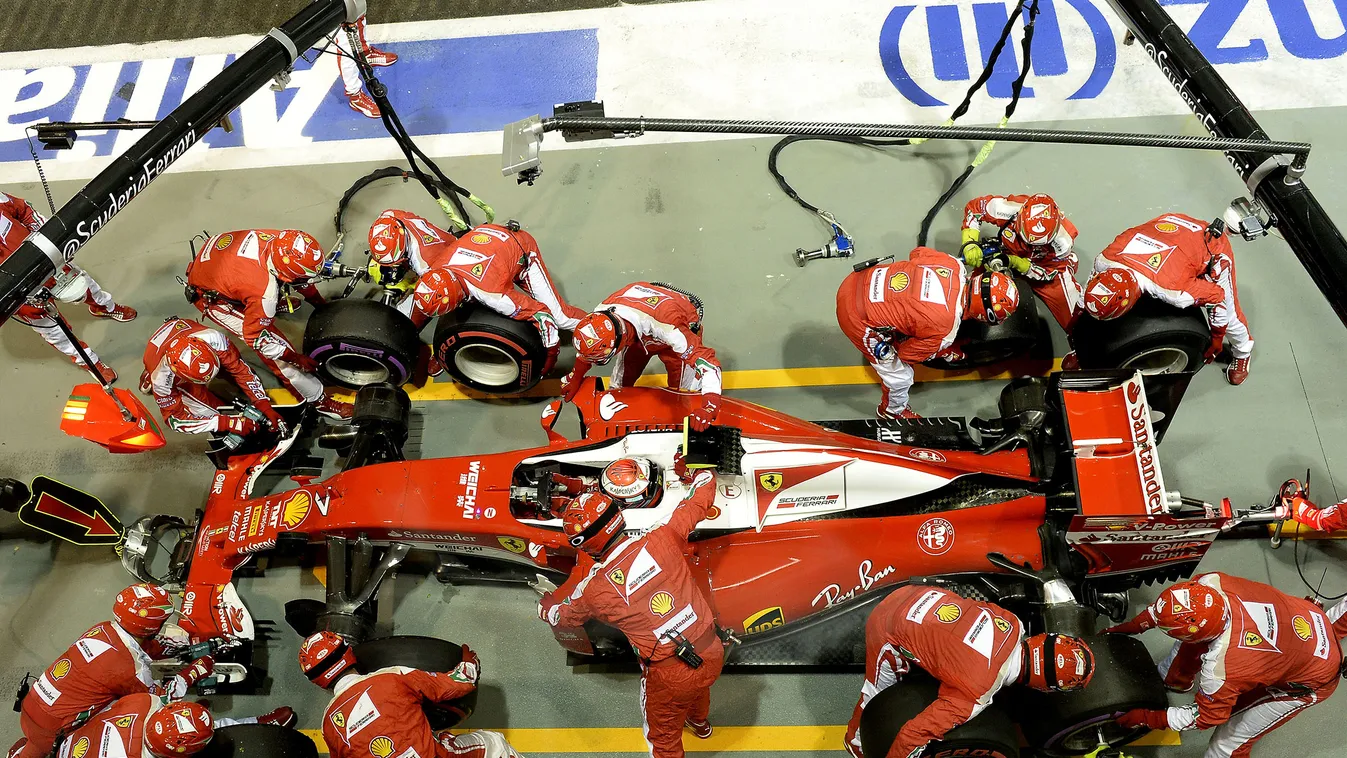 Forma-1, Kimi Räikkönen, Ferrari, Szingapúri Nagydíj, kerékcsere 
