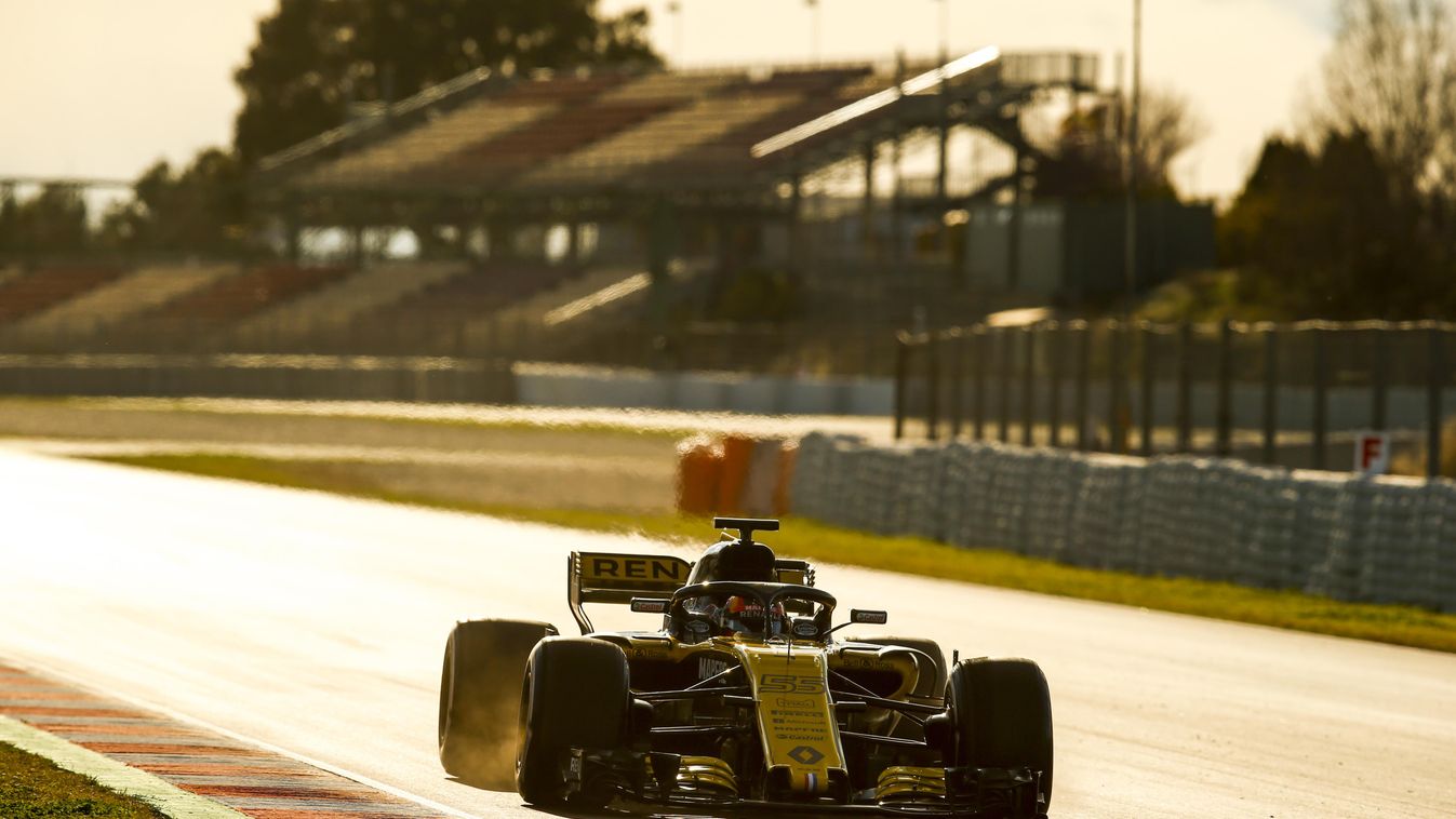 Forma-1, Carlos Sainz, Renault, tesztelés 2018, napfény 