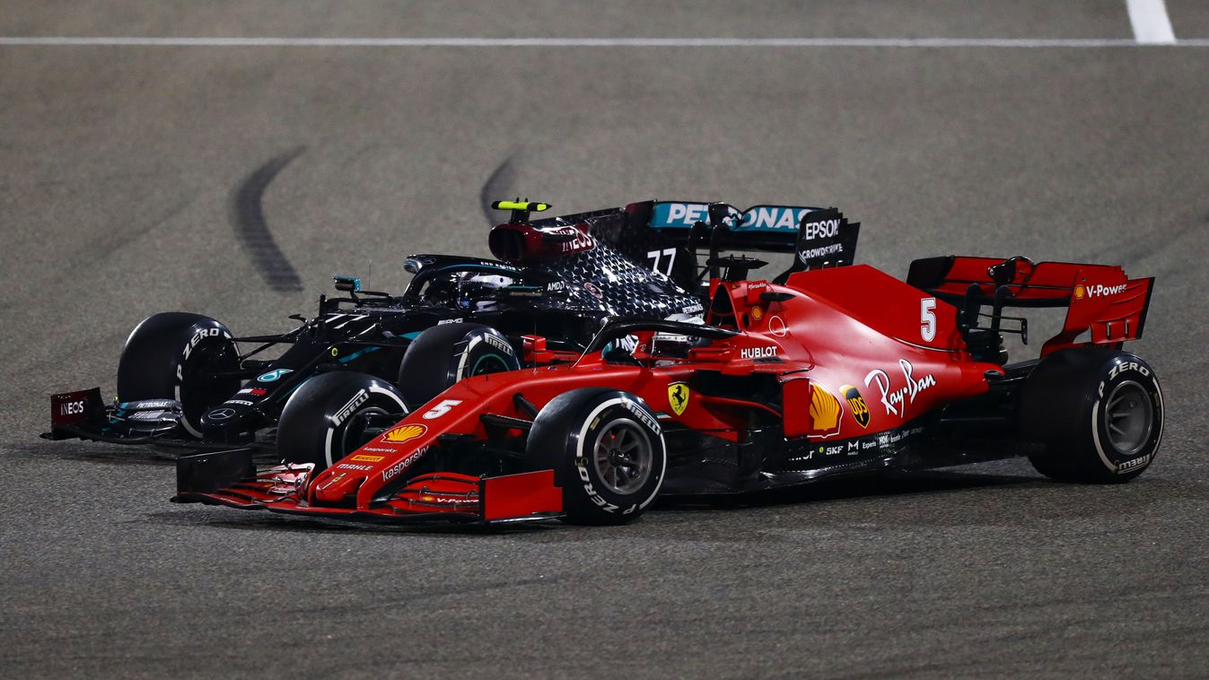 Forma-1, Bahreini Nagydíj, Sebastian Vettel, Ferrari, Valtteri Bottas, Mercedes 