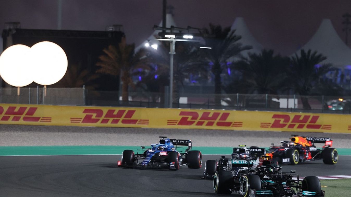 Qatar Grand Prix 2021 Doha,Fernando Alonso,Formula 1,Lewis Hamilton,Losail Internation Horizontal 