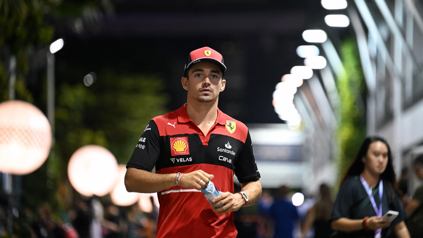 Forma-1, Charles Leclerc, Ferrari, Szingapúri Nagydíj 2022, csütörtök 