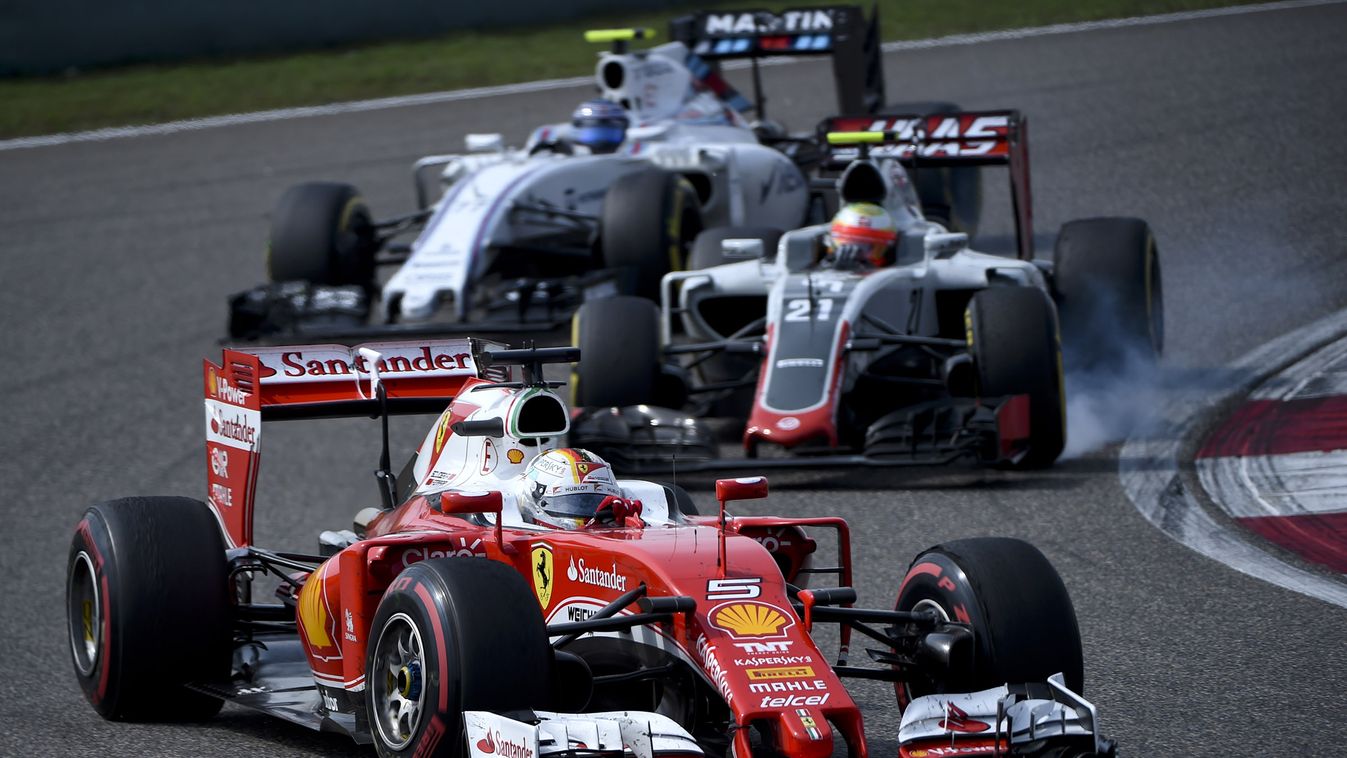 Forma-1, Sebastian Vettel, Esteban Gutiérrez, Valtteri Bottas, Kínai Nagydíj, előzés 