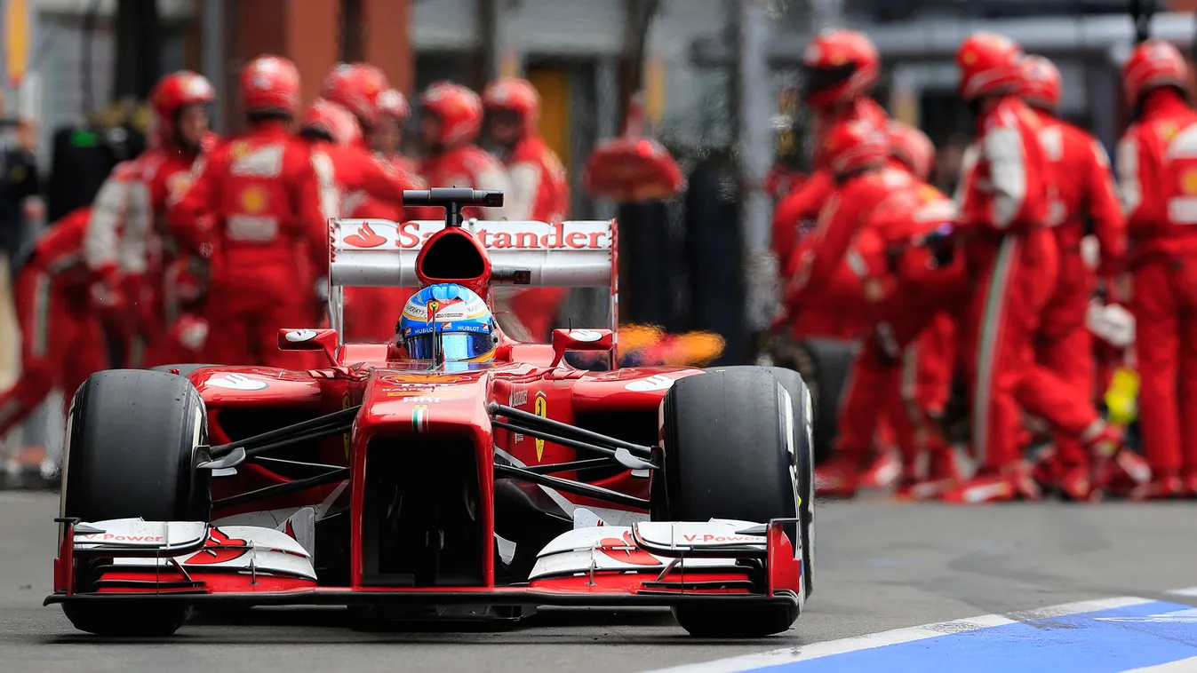 Forma-1, Ferrari, Fernando Alonso, kerékcsere 