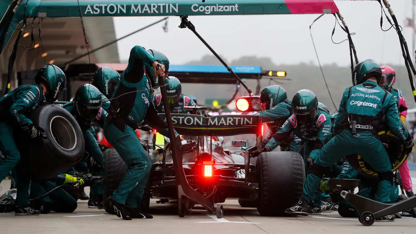 Forma-1, Török Nagydíj, Sebastian Vettel, Aston Martin, kerékcsere 