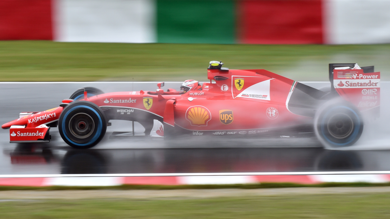 Forma-1, Kimi Räikkönen, Ferrari, eső 