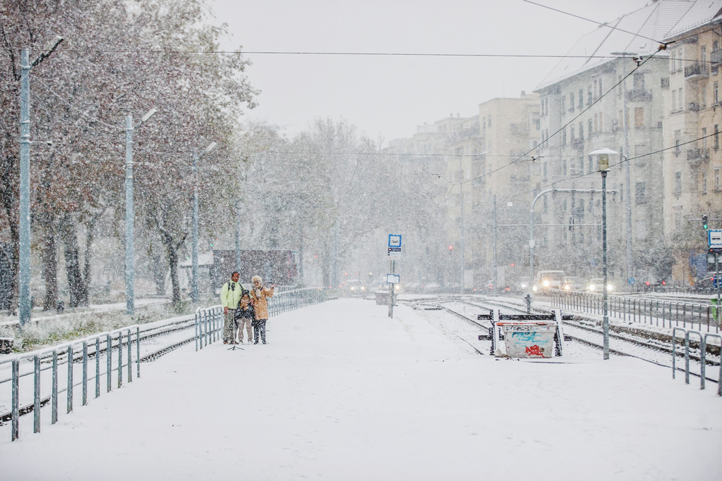 tél, havazás, hó, Budapest, Magyarország, 2023.11.30., galle 