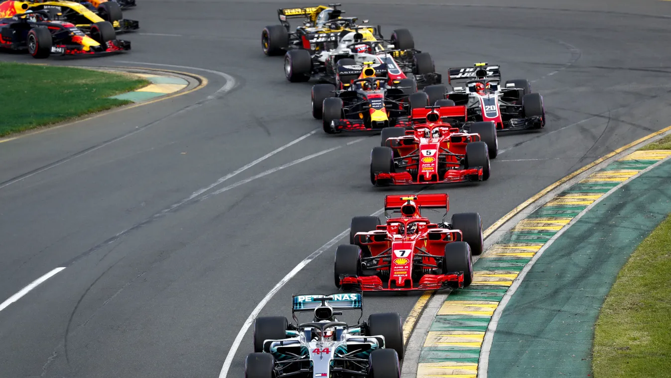 F1, Forma-1, Ausztrál Nagydíj, Hamilton, Mercedes, Räikkönen, Vettel, Ferrari, rajt 2018 