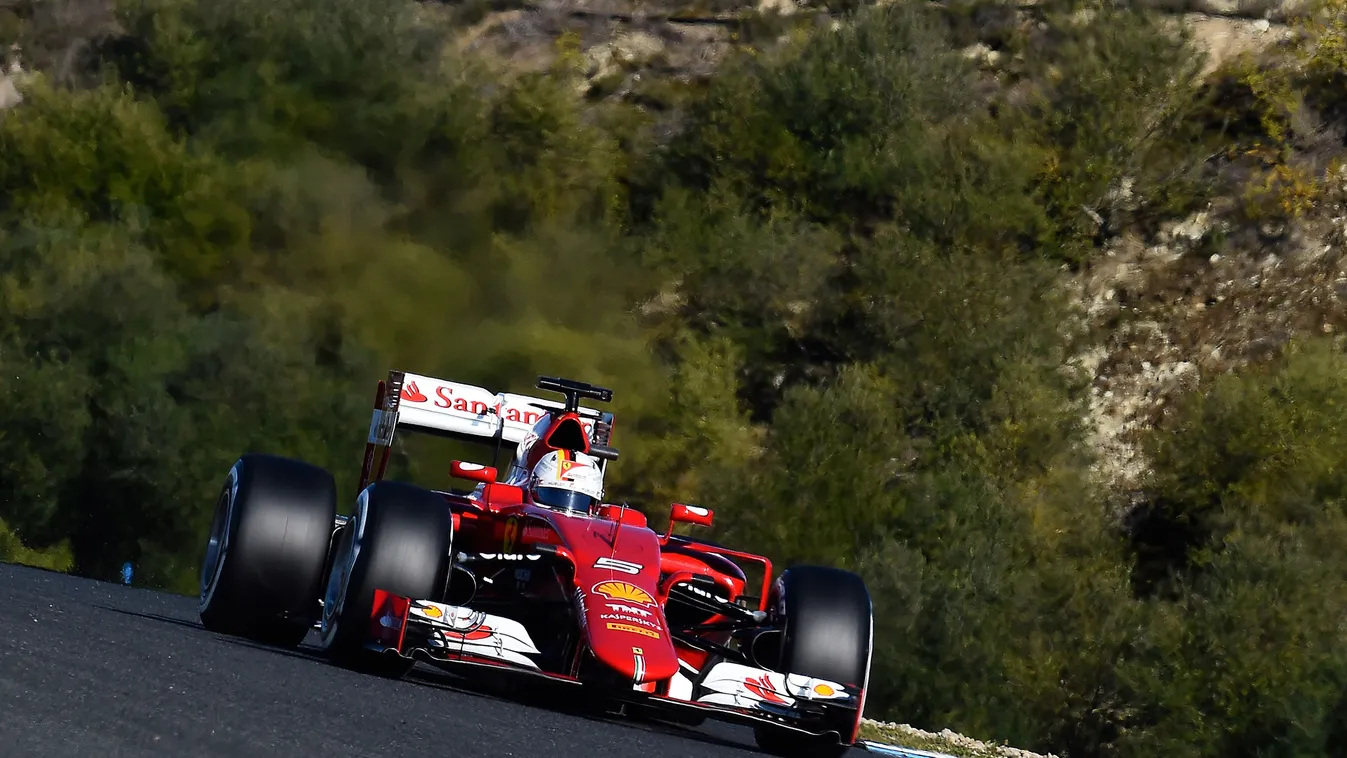 Forma-1, Sebastian Vettel, Ferrari, teszt, Jerez 