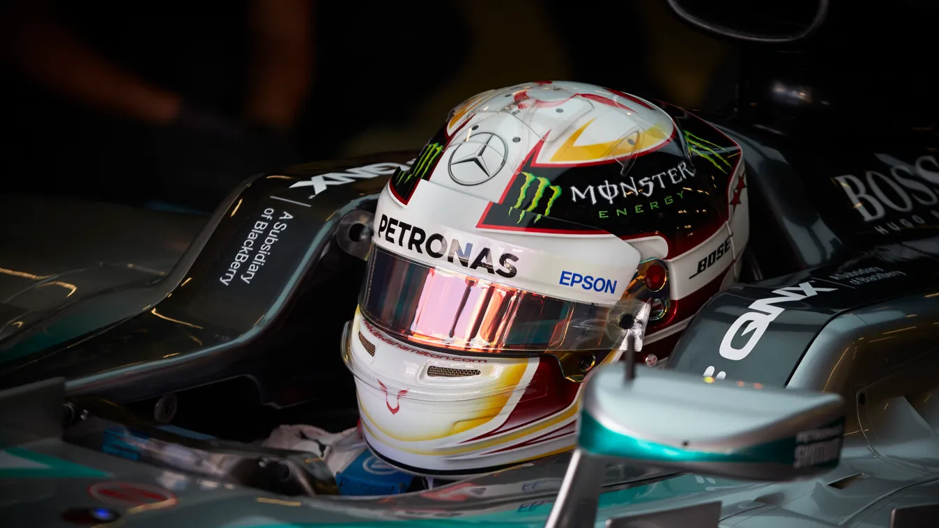 Forma-1, Lewis Hamilton, Mercedes AMG Petronas, Brit Nagydíj, bukósisak 
