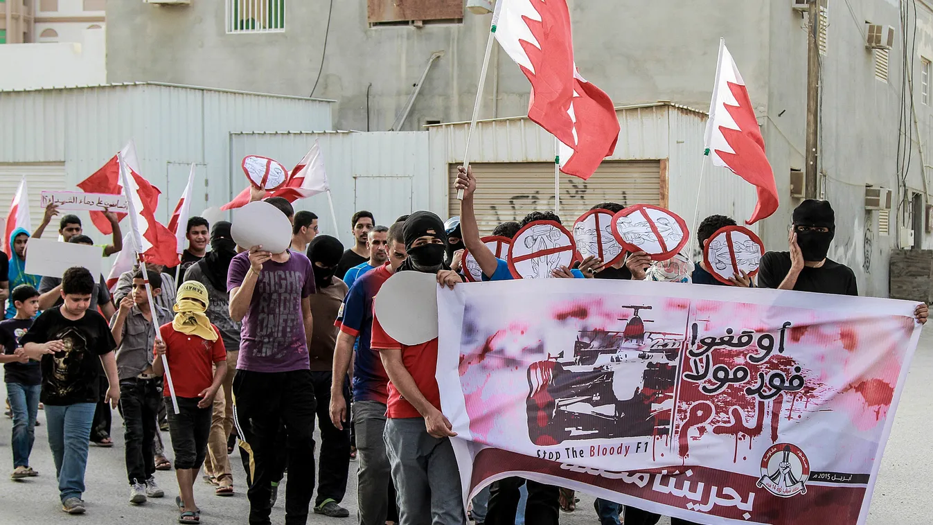 Forma-1, Bahreini Nagydíj 2015, tüntetők 