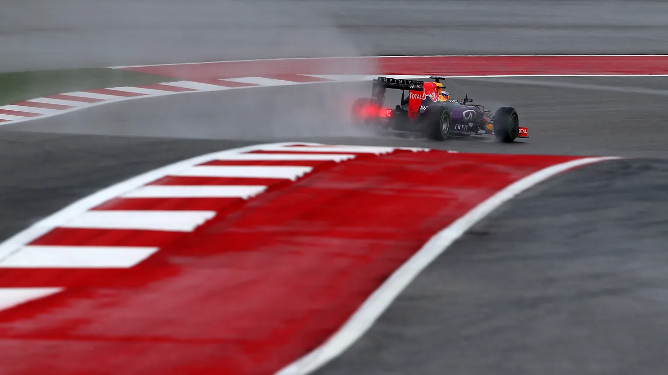 Forma-1, Daniel Ricciardo, Red Bull, USA Nagydíj, eső 