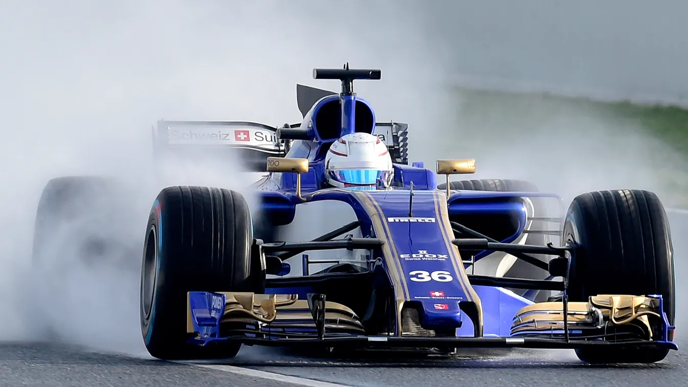 Forma-1, Antonio Giovinazzi, Sauber, teszt, eső 