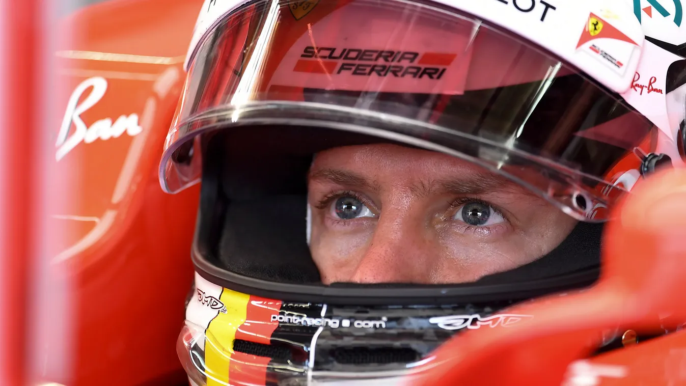 687715231 Horizontal Ferrari's German driver Sebastian Vettel is seen during the Brazilian Formula One Grand Prix practice session, at the Interlagos circuit in Sao Paulo, Brazil on November 10, 2017. 
 / AFP PHOTO / EVARISTO SA 