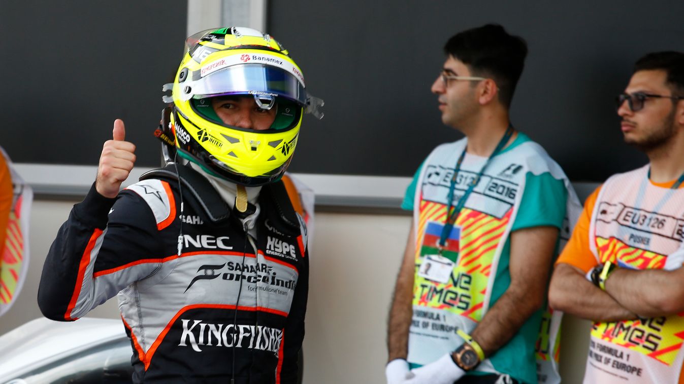 Forma-1, Sergio Pérez, Force India, Európa Nagydíj, Baku 