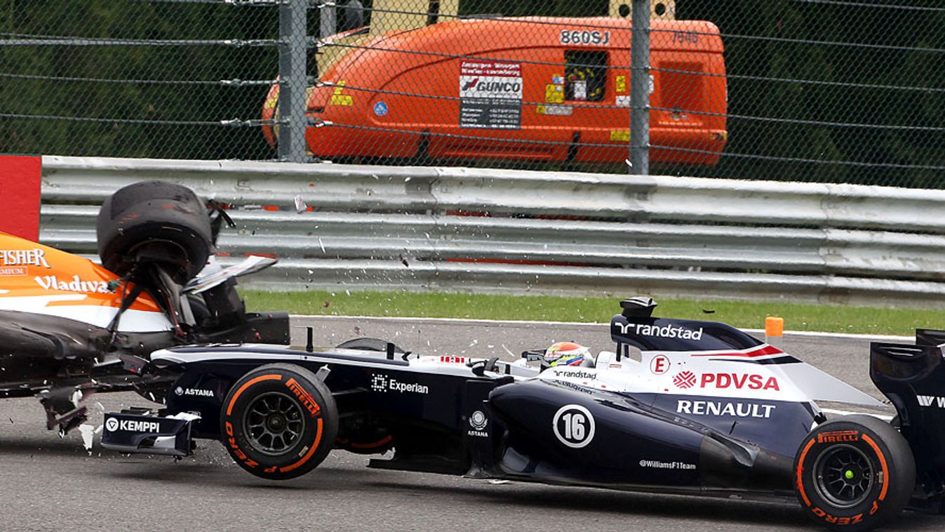 Belga Nagydíj, Spa, Pastor Maldonado balesete