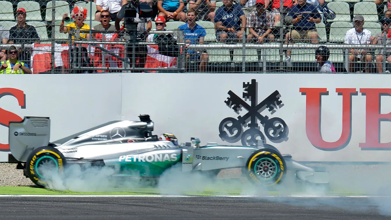 Forma-1, Lewis Hamilton, Mercedes, Német Nagydíj, baleset 