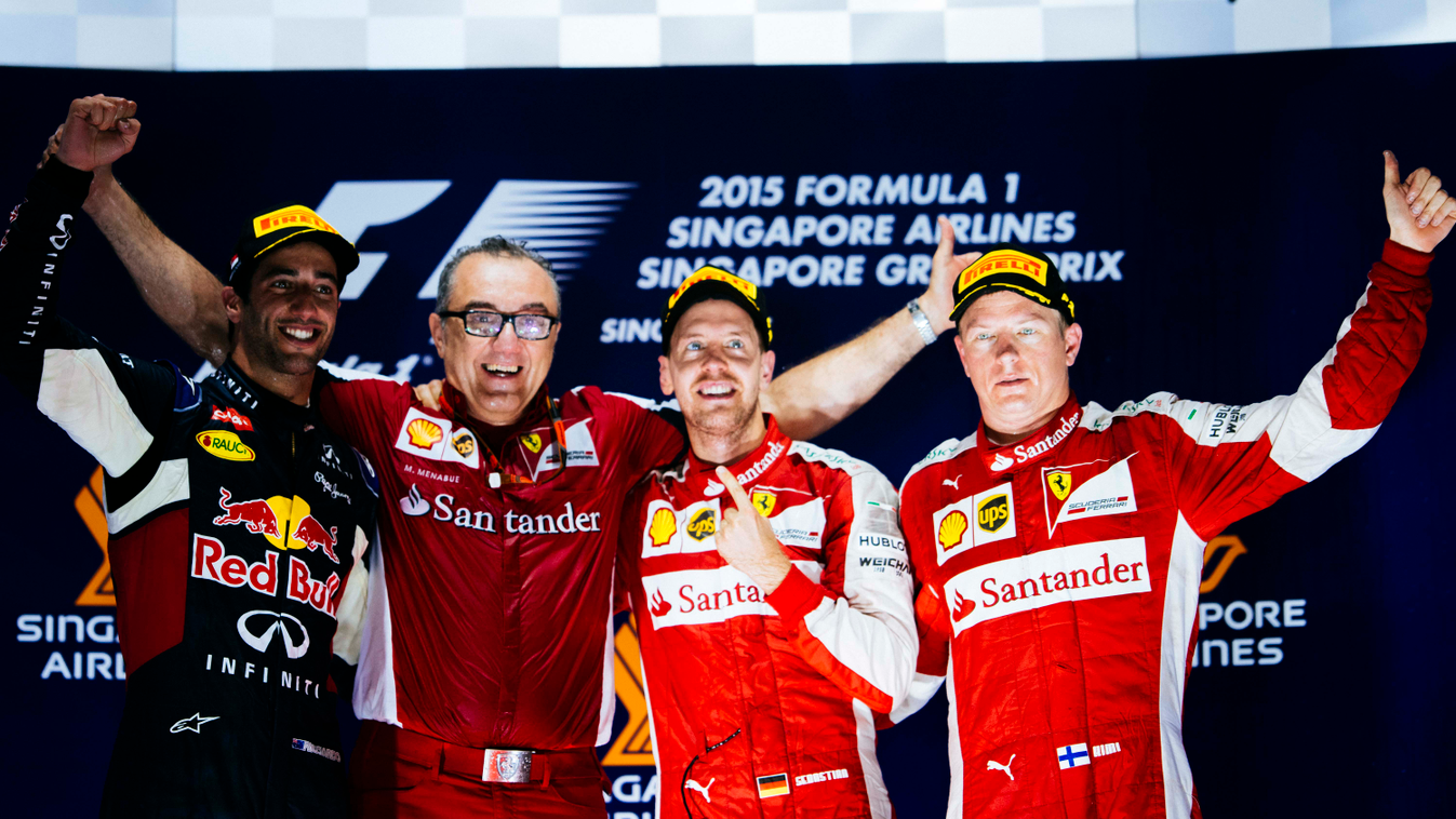 Forma-1, Daniel Ricciardo, Kimi Räikkönen, Sebastian Vettel, Szingapúri Nagydíj 