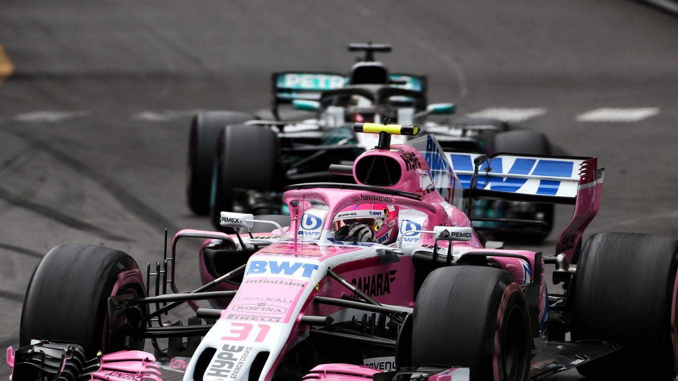 Forma-1, Monacói Nagydíj, Esteban Ocon, Force India, Lewis Hamilton, Mercedes-AMG Petronas 