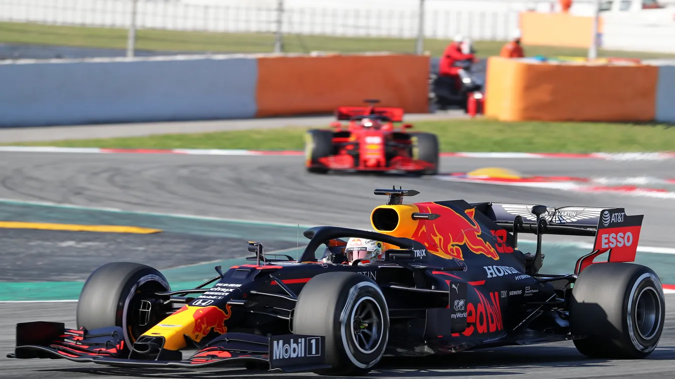 Forma-1, Max Verstappen, Red Bull Racing, Barcelona teszt, Ferrari 